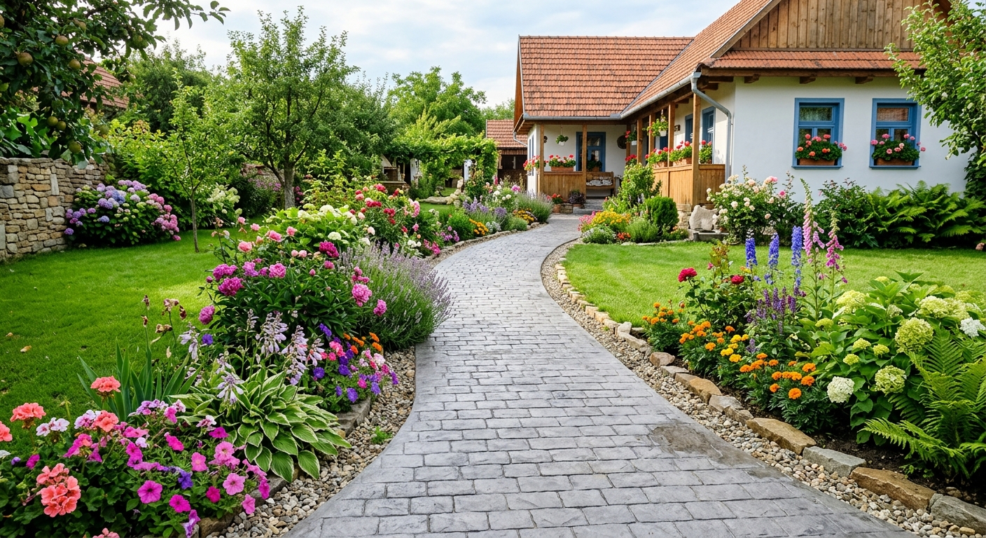 Alee de gradina - model pavaj - beton amprentat Alei