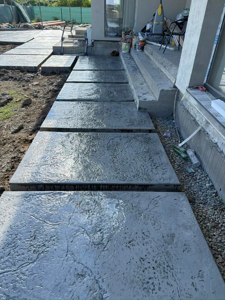 Trepte si platforme din beton amprentat - beton amprentat